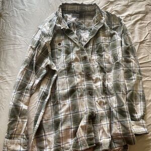 Carhartt Green and Cream Plaid Shirt
